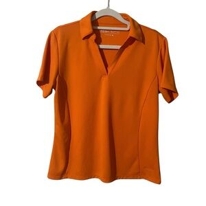 Lady Hagen Womens Polo Shirt Orange Golf Tennis Preppy Classic Colorful Medium